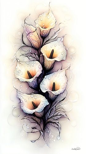 aquarel van bloemen