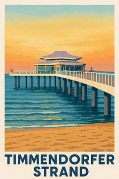 Coucher de soleil sur le pont Seeschlösschenbrücke