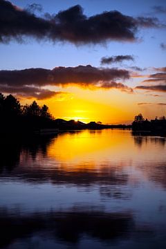 Sonnenuntergang auf der Zuiderkade von Roelof van der Schaaf