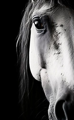 Portrait photo of a horse