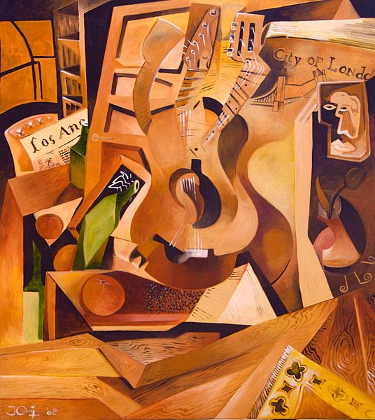 Stilleven met gitaar van Jeroen Quirijns