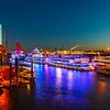 Le port de Hambourg à l'heure bleue sur Ursula Reins