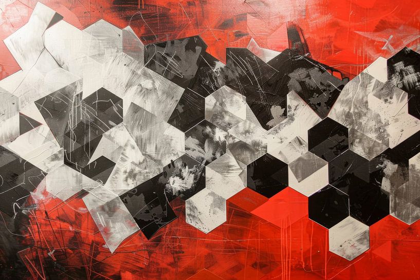 Hexagonal energy - Abstract honeycombs by Poster Art Shop
