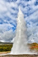 Strokkur geyser in Iceland errupting