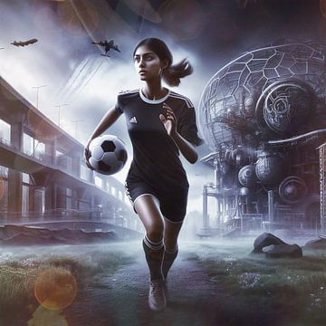 Mit dem Ball fliehen von Digital Art Nederland