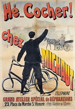 Henri Boulanger Gray - Hé...Cocher! bij MICHAUT (1900) van Peter Balan