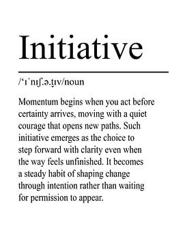 Initiative Definition – Weiß von WordsThatInspire