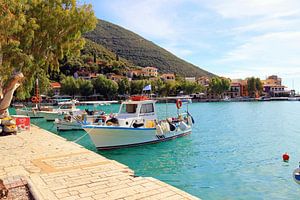 Haven van Vasiliki op grieks eiland Lefkas