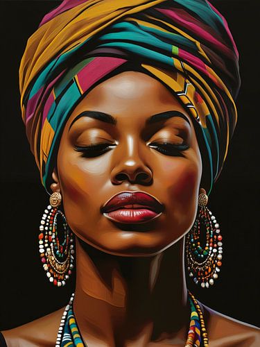 Porträt einer afrikanischen Frau von Hilde Remerie Fotografie und digitale Kunst