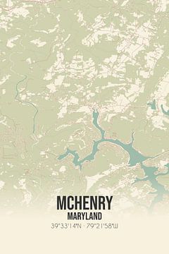 Alte Karte von McHenry (Maryland), USA. von Rezona