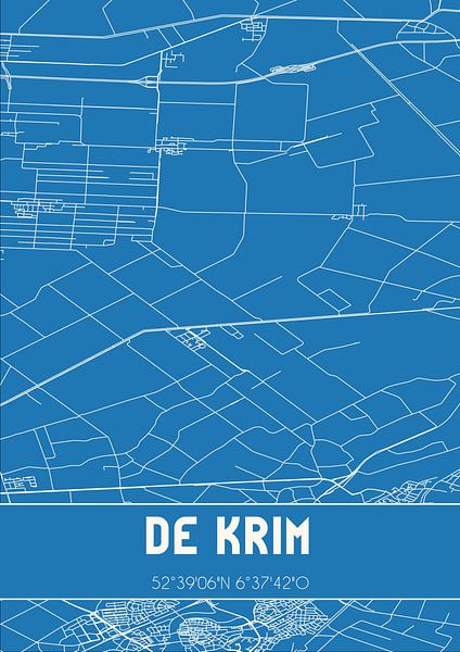Blueprint | Carte | De Krim (Overijssel) par Affiches de lieux