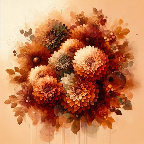 Gestileerde bos chrysanten