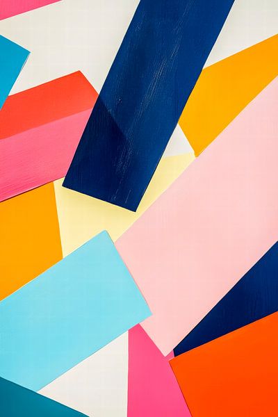 Kleurrijke kleurvlakken - abstract en levendig van Poster Art Shop