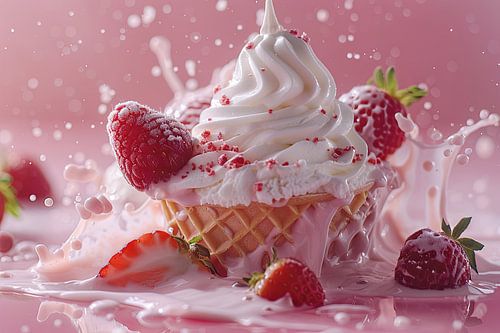 heerlijke ijscreaties in felle kleuren