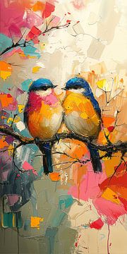 Kleurrijke vogels van Brigitta Meijer