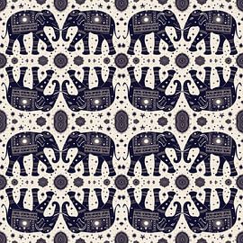 Elefanten Design Indien von Wilfried van Dokkumburg