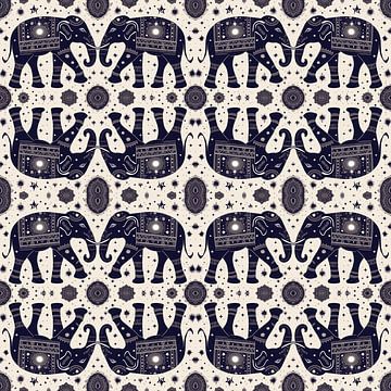 Elefanten Design Indien von Wilfried van Dokkumburg