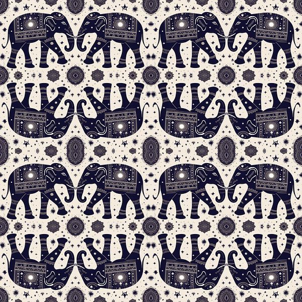 Elephant design india by Wilfried van Dokkumburg