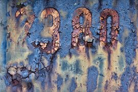 Industriële kunst van dichtbij: details van verweerde treinwagons
