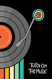 Wanddekoration im Retro-Stil mit Schallplatten von Bintang Creative