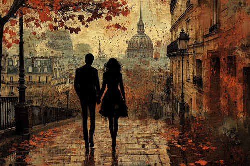 City of Love – Dreamy Painting: Rust