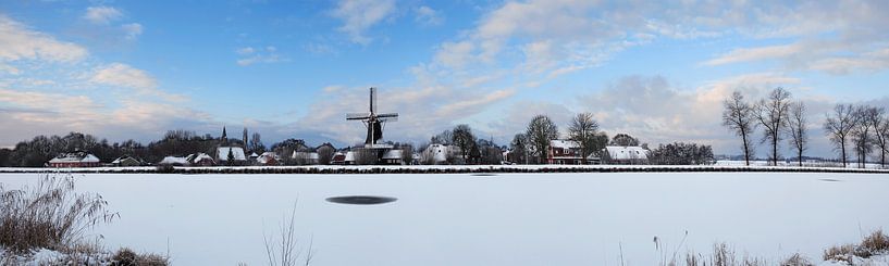 Woltersum Groningen winter panorama by . Groningenart