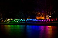 Beleuchtete Kanal Amsterdam-Licht-Festival