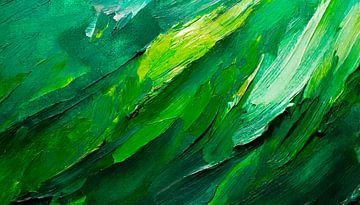 Schilderij in kunst met groene kleur van Mustafa Kurnaz