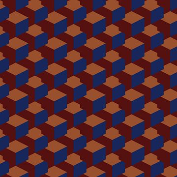 Geometrisch jaren 70 retro-patroon nr. 2 van Dina Dankers