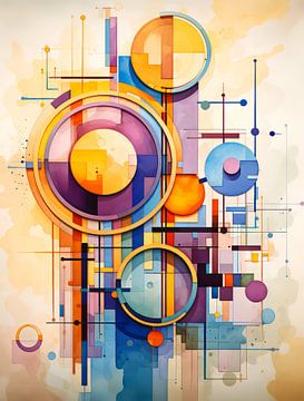 Dynamische abstrakte Malerei von Virgil Quinn - Decorative Arts