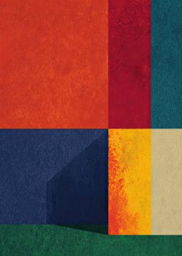 Geometric 3x3 colour grid by Niklas Maximilian