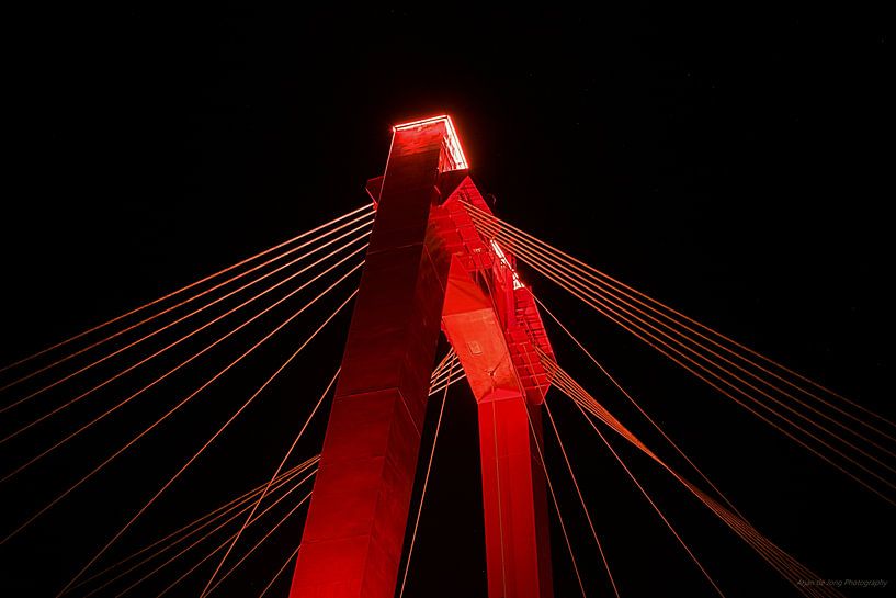 Willemsbrug in the evening by Arjan de Jong