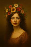 Isolde mit einer Blumenkrone