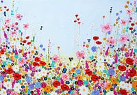 Painting flower field