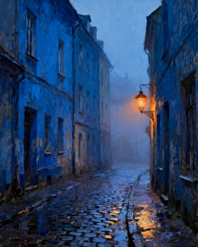 Lanterns in the rain