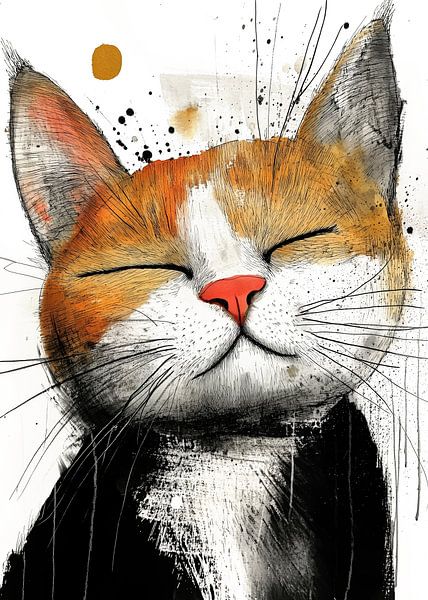 Drawing cat animal art 7 #cat by JBJart Justyna Jaszke