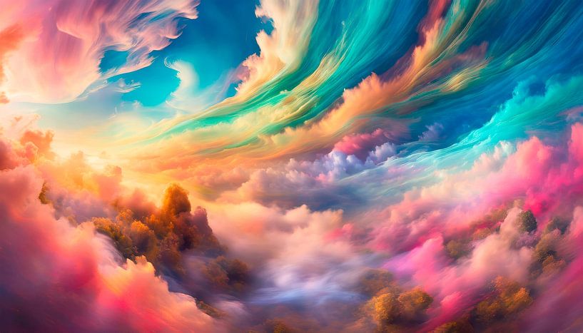 Nuages multicolores en couleur arc-en-ciel par Mustafa Kurnaz