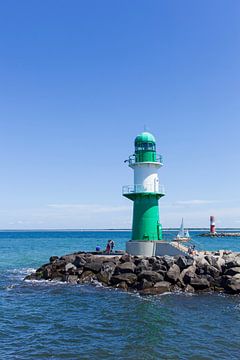 Beacon Westmole, Warnemünde, Rostock, Mecklenburg-Western Pomerania, Germany, Europe