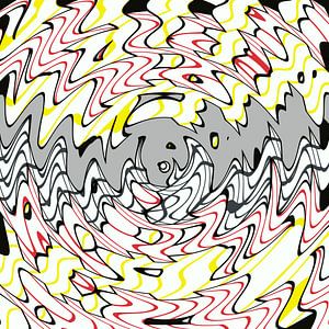 Abstrakte Linien in rot gelb grau