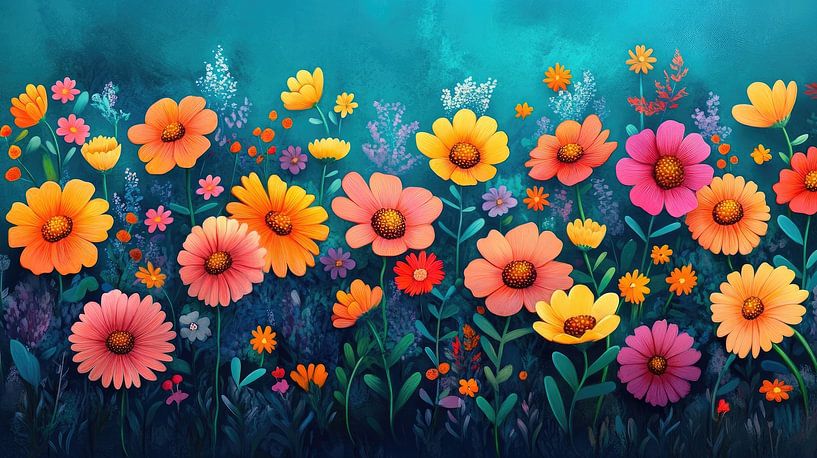 &quot;Lebendige Wildblumen: Eine Explosion von Farben&quot; von fredi arlangga