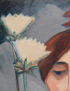 Dorothea Maetzel-Johannsen - Bloesems en vrouwenkop (1921)