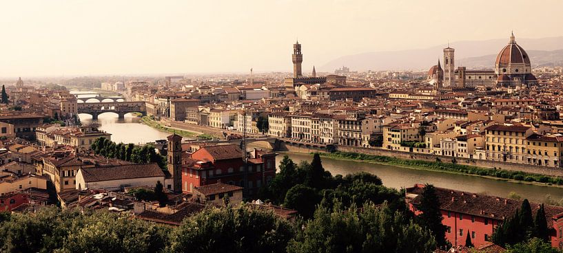 Panorama Florenz, Toskana vom Piazzale Michelangelo. von Jasper van de Gein Photography