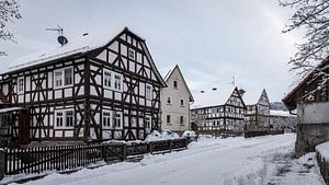 Herleshausen Fachwerkhäuser im Winter