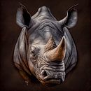 Rhino close up illustration background by Animaflora PicsStock thumbnail