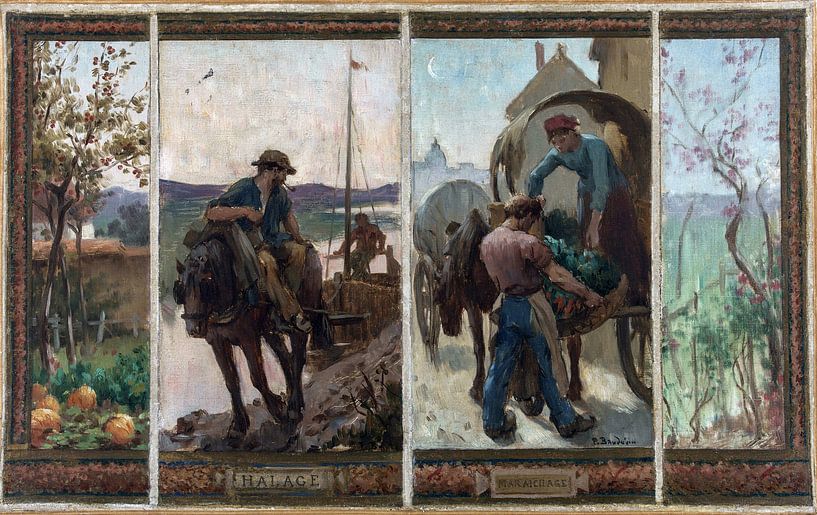 Transport - Gemüseanbau, Paul-Albert Baudoin, 1833 von Atelier Liesjes