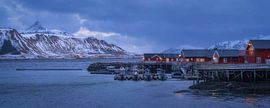 Abendliche Ruhe in Leknes auf den Lofoten – mit Bergen und beruhigendem Wind von PhotoCluster