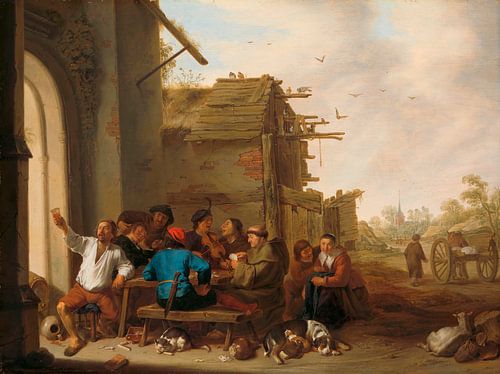 Cijfers voor een dorpsherberg, Cornelis Saftleven