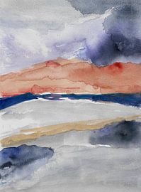 Watercolour landscape by Angel Estevez