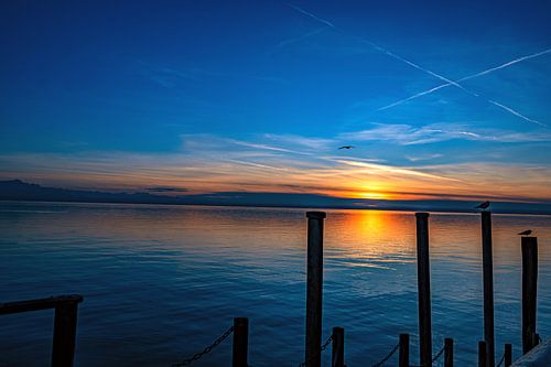 BADEN-WÜRTTEMBERG : ZONSONDERGANG AAN DE BODENSEE