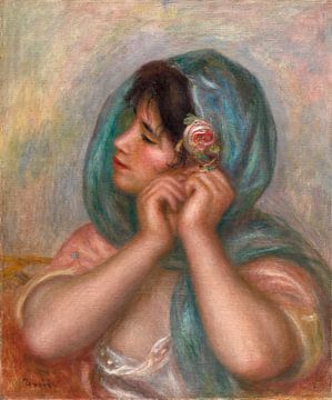 Junge Frau, die ihren Ohrring ordnet, Pierre-Auguste Renoir